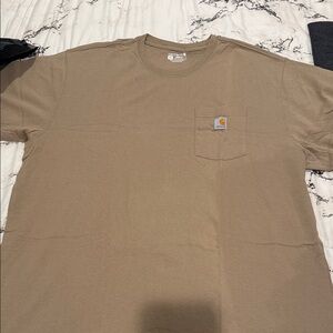 Carhartt Men's Short-Sleeve Pocket Tee in Khaki Brown
